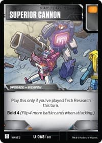 Superior Cannon - Rise of the Combiners - Transformers TCG card