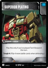 Superior Plating - Rise of the Combiners - Transformers TCG card
