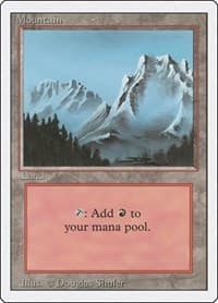 Mountain (B) - Revised Edition - Magic: The Gathering card