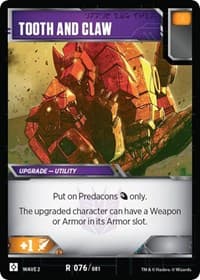 Tooth and Claw - Rise of the Combiners - Transformers TCG card