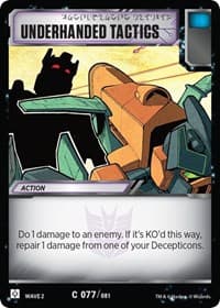 Underhanded Tactics - Rise of the Combiners - Transformers TCG card