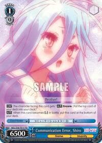 Communication Error, Shiro - No Game No Life - Weiss Schwarz card