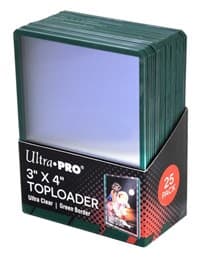 3" x 4" Green Border Toploader (25-Count) - Ultra Pro Toploaders - Collectible Storage card
