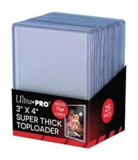 3" x 4" Thick 75PT Toploader (25-Count) - Ultra Pro Toploaders - Collectible Storage card