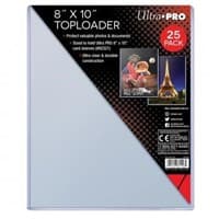 8" x 10" Clear Toploader - Sized to fit 8x10 card sleeves (25-Count) - Ultra Pro Toploaders - Collectible Storage card