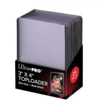 3" x 4" Black Border Toploader (25-Count) - Ultra Pro Toploaders - Collectible Storage card