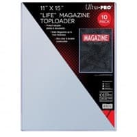 11" x 15" Clear Large "Life" Magazine Toploader (10-Count) - Ultra Pro Toploaders - Collectible Storage card