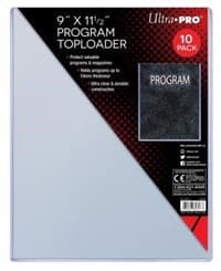 9" x 11.5" Clear Program Toploader (10-Count) - Ultra Pro Toploaders - Collectible Storage card