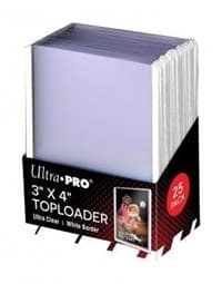 3" x 4" White Border Toploader (25-Count) - Ultra Pro Toploaders - Collectible Storage card
