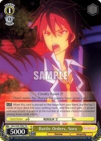 Battle Orders, Sora - No Game No Life - Weiss Schwarz card