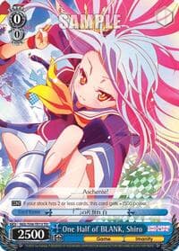 One Half of BLANK, Shiro - No Game No Life - Weiss Schwarz card