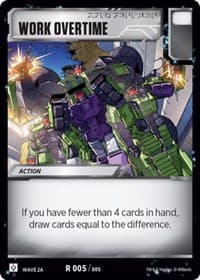 Work Overtime (Wave 2A - Devastator) - Rise of the Combiners - Transformers TCG card