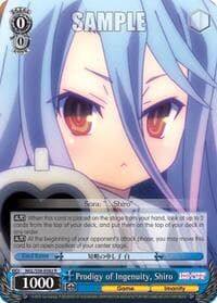 Prodigy of Ingenuity, Shiro - No Game No Life - Weiss Schwarz card