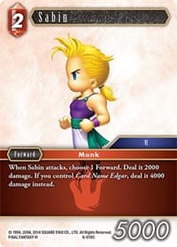 Sabin - Opus VIII - Final Fantasy TCG card