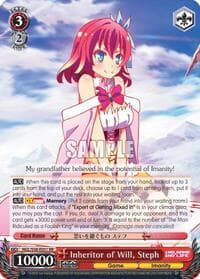 Inheritor of Will, Steph - No Game No Life - Weiss Schwarz card