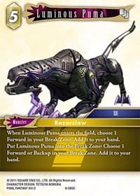 Luminous Puma - Opus VIII - Final Fantasy TCG card
