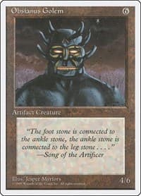 Obsianus Golem - Fourth Edition - Magic: The Gathering card