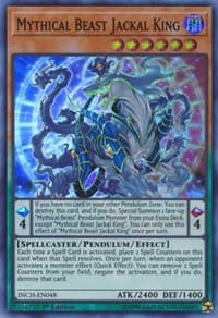 Mythical Beast Jackal King - The Infinity Chasers - YuGiOh card
