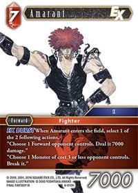 Amarant EX - Opus VIII - Final Fantasy TCG card