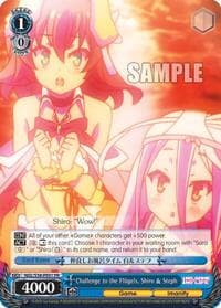 Challenge to the Flugels, Shiro & Steph - No Game No Life - Weiss Schwarz card