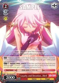 Loyalty and Devotion, Jibril - No Game No Life - Weiss Schwarz card