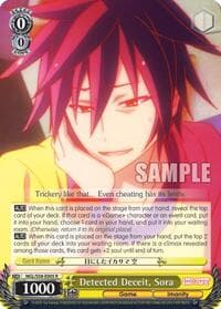 Detected Deceit, Sora - No Game No Life - Weiss Schwarz card