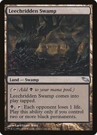 Leechridden Swamp - Shadowmoor - Magic: The Gathering card