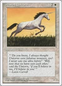 Pearled Unicorn - Fourth Edition - Magic: The Gathering card