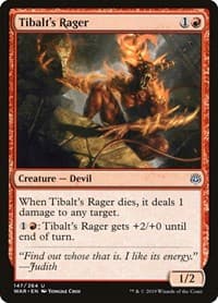 Tibalt's Rager - War of the Spark - Magic: The Gathering card