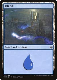 Island (254) - War of the Spark - Magic: The Gathering card