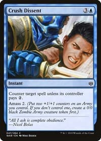 Crush Dissent - War of the Spark - Magic: The Gathering card