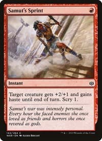 Samut's Sprint - War of the Spark - Magic: The Gathering card