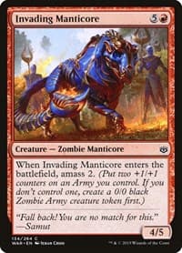 Invading Manticore - War of the Spark - Magic: The Gathering card
