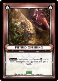 Putrid Offering (Claimed) - Wave 3 - Savagery - Warhammer Age of Sigmar Champions TCG card