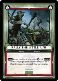 Rally the Little Uns (Unclaimed) - Wave 3 - Savagery - Warhammer Age of Sigmar Champions TCG card
