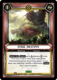 Foul Destiny (Claimed) - Wave 3 - Savagery - Warhammer Age of Sigmar Champions TCG card