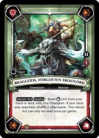 Braggoth, Forgotten Frostlord (Claimed) - Wave 3 - Savagery - Warhammer Age of Sigmar Champions TCG card