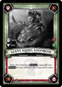 Giant Squig Loonboss (Claimed) - Wave 3 - Savagery - Warhammer Age of Sigmar Champions TCG card