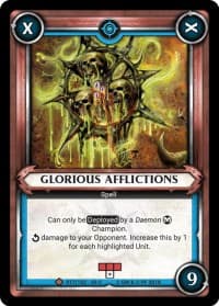 Glorious Afflictions (Unclaimed) - Wave 3 - Savagery - Warhammer Age of Sigmar Champions TCG card