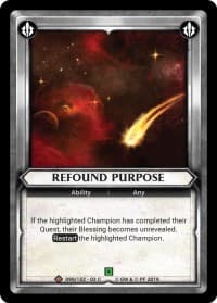 Refound Purpose (Unclaimed) - Wave 3 - Savagery - Warhammer Age of Sigmar Champions TCG card
