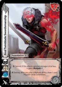 Aval Twinblade Swordsmanship - SoulCalibur VI - UniVersus card