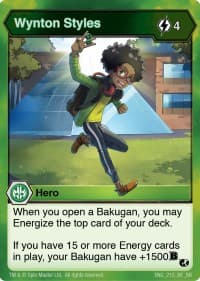 Wynton Styles - Battle Brawlers - Bakugan TCG card