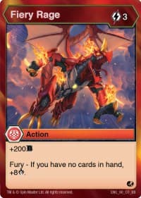 Fiery Rage - Battle Brawlers - Bakugan TCG card