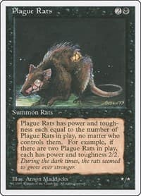 Plague Rats - Fourth Edition - Magic: The Gathering card