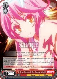 True Form of the Game, Jibril - No Game No Life - Weiss Schwarz card