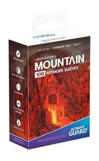Lands Edition II Standard Size Artwork Sleeves - Mountain (100-Pack) - Ultimate Guard Card Sleeves - Card Sleeves card