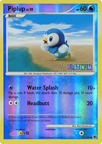 Piplup - 71/100 [Platinum] - Burger King Promos - Pokemon card