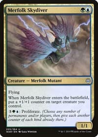 Merfolk Skydiver - War of the Spark - Magic: The Gathering card