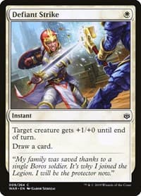 Defiant Strike - War of the Spark - Magic: The Gathering card