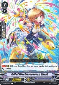 Full of Mischievousness, Sirrah - V-EB05: Primary Melody - Cardfight Vanguard card
